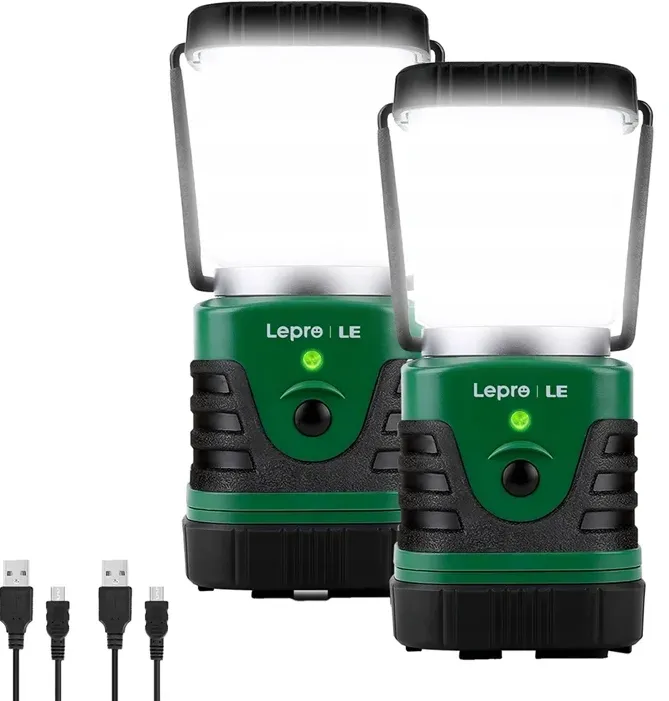 Lampa de camping LEPRO 3300008-2, 4400 mAh, pachet de 2 bucăți