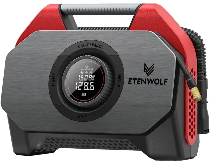 Compresor auto Etenwolf S6 SE, 11,03 bar, 15.600 mAh (roșu)