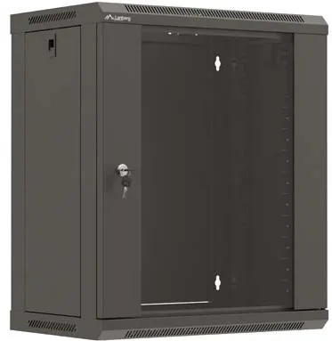Dulap rack de perete LANBERG WF03-5312-10B 19 inch 12U 540x350 mm usa sticla negru