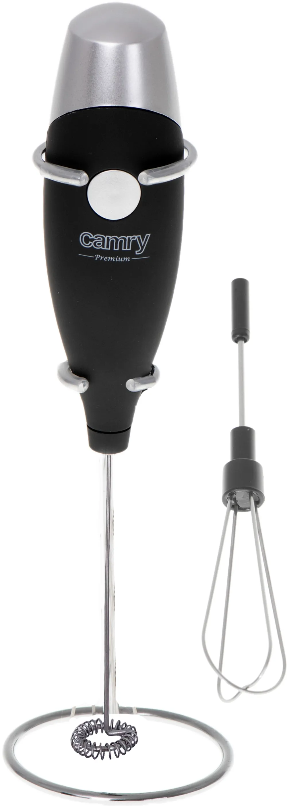 Spumator de lapte CAMRY CR 4501 cu tel si suport negru/inox