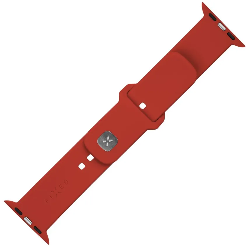 Set curele sport silicon Fixed Sporty Strap pentru Apple Watch 42/44/45 mm rosu