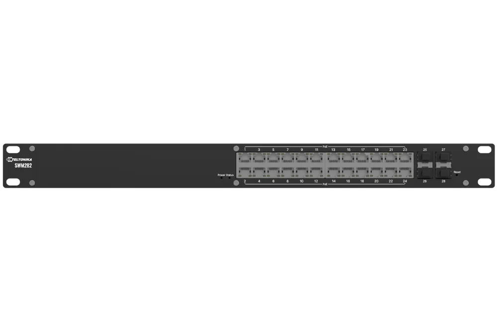 Teltonika Managed PoE+ switch 24x PoE+ ports PROFINET and MRP support