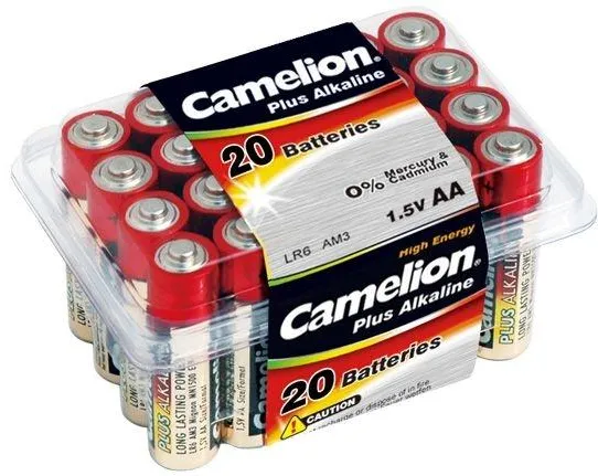 Camelion Plus Alkaline 1.5V LR6 AA, 20-pack