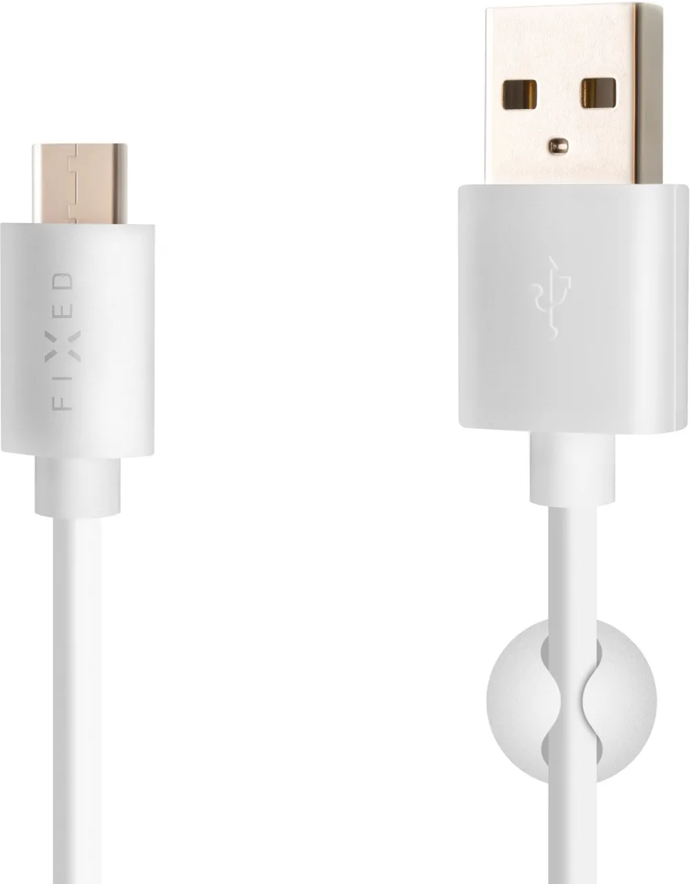 Cablu USB-A la USB-C Fixed Long Cable 2 m alb