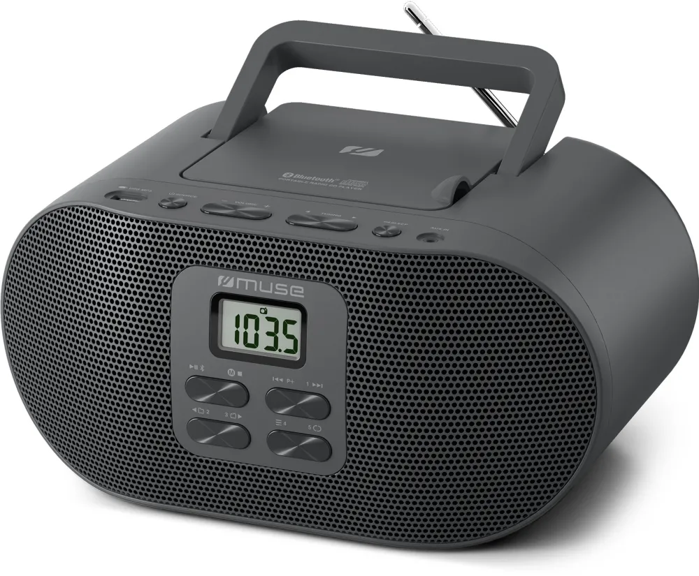 Muse M-33BT Portable Radio CD/MP3 Player with Bluetooth and USB Port