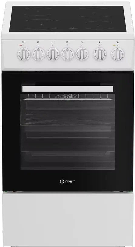 INDESIT Aragaz IS5V5GSW/P Cooker, Freestanding, Electric, Width 50cm, White