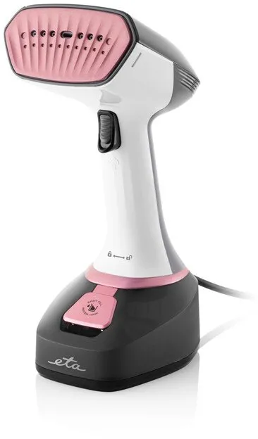 Aparat de calcat vertical cu abur ETA227090000 Stephany 1400 W, 0,38 L, negru/alb