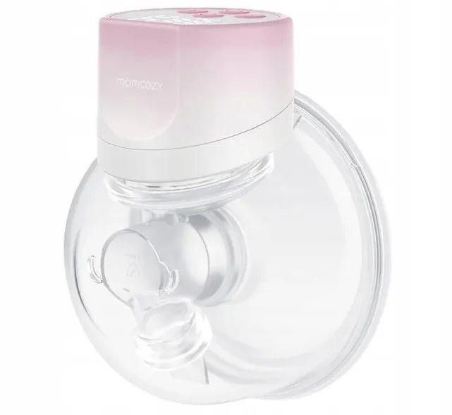 MOMCOZY S12 Pro – Wearable Breast Pump, Pink, Single Set