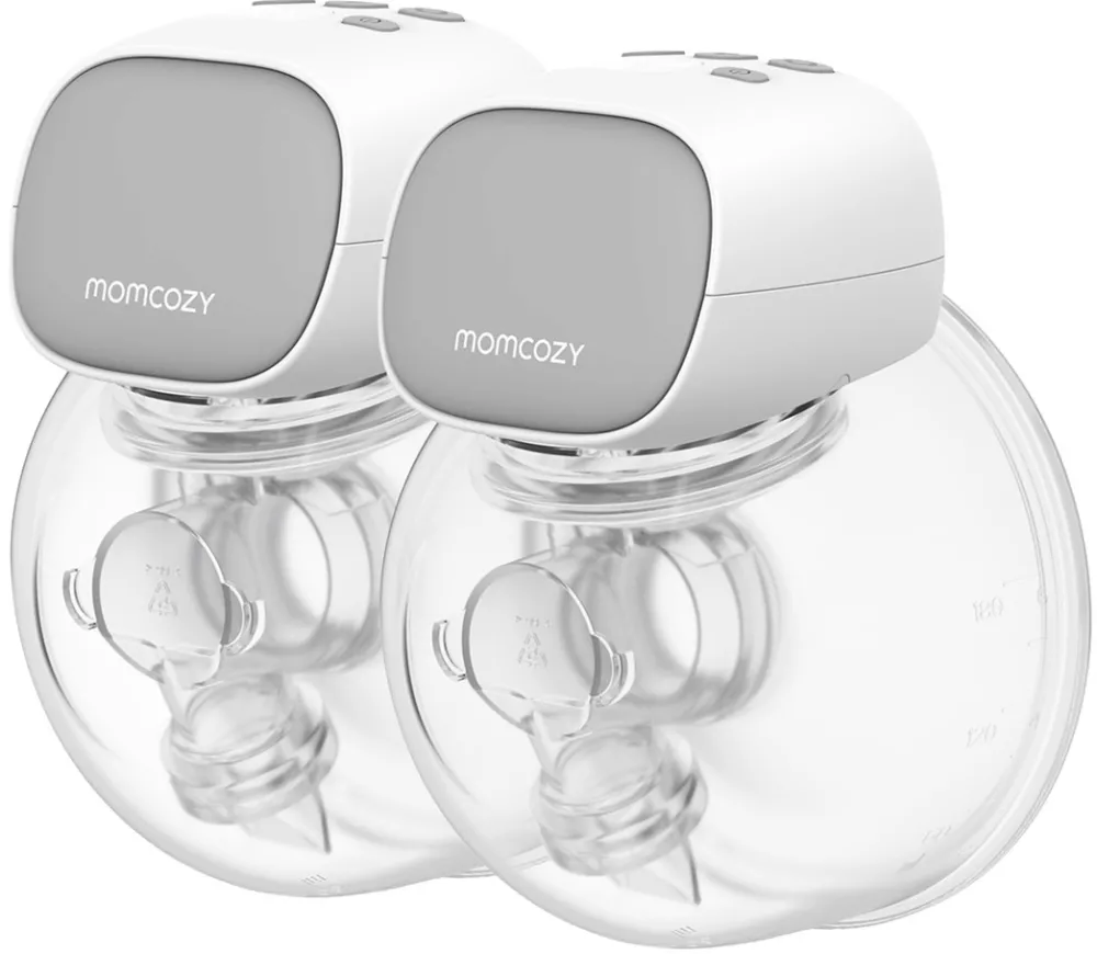 MOMCOZY S9 Pro – sacaleches portátil, gris, juego doble, 180 ml