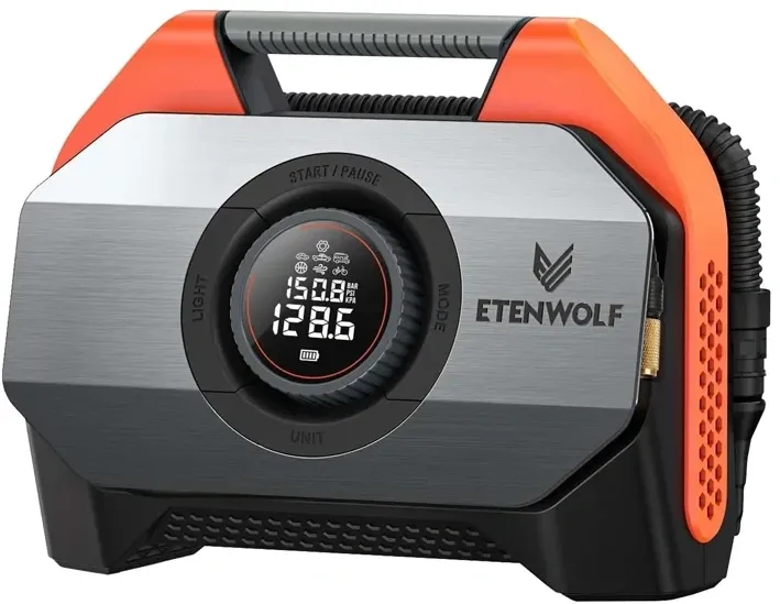 Compresor auto Etenwolf S6, 11,03 bar, 19.200 mAh (portocaliu)