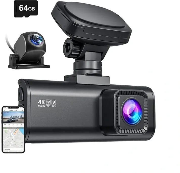 REDTIGER F7N – Cameră video pentru bord cu WiFi, 4K + 1080p