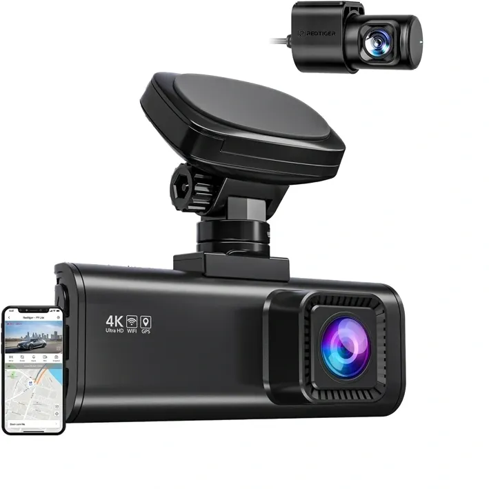 REDTIGER F7N Pro WiFi – Cameră video pentru bord 4K + 1080p