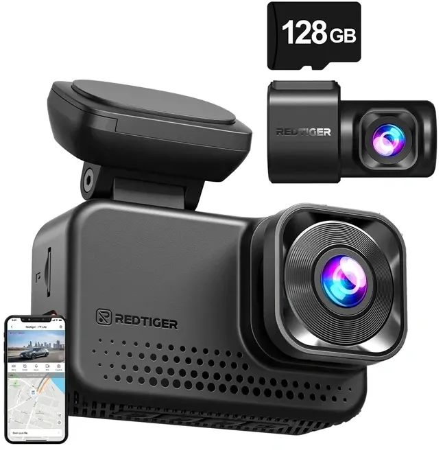 REDTIGER VC70 Wi-Fi 4K + 2,5K 128 GB cameră video pentru bord