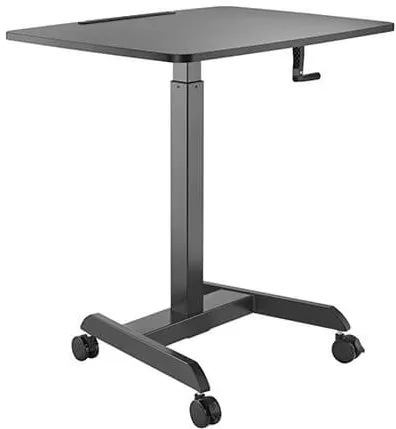 Workstation Blackmount FWS08-4 reglabil in inaltine, pe roti, negru
