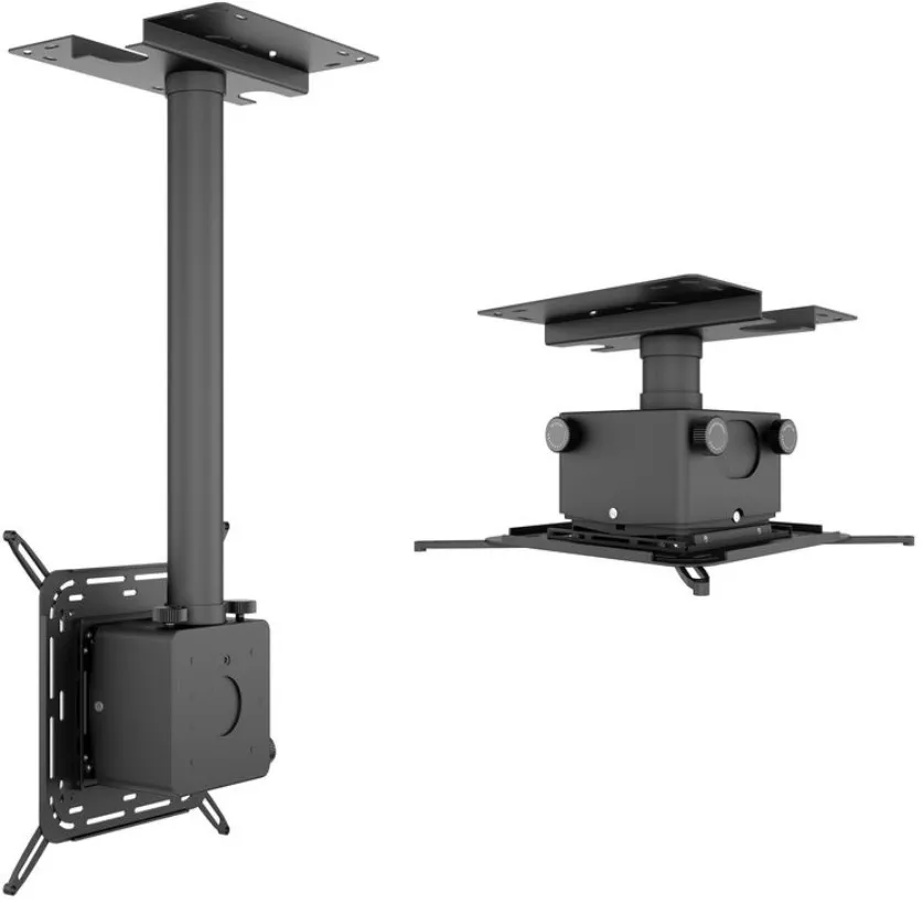 Suport videoproiector de tavan Multibrackets MB-0587, reglabil la inaltime, inclinare laterala 90º, max. 40kg, negru
