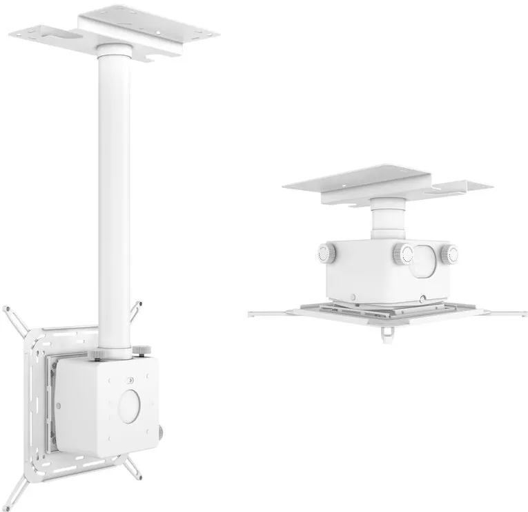 Suport videoproiector de tavan Multibrackets MB-0594, reglabil la inaltime, inclinare laterala 90º, max. 40kg, alb