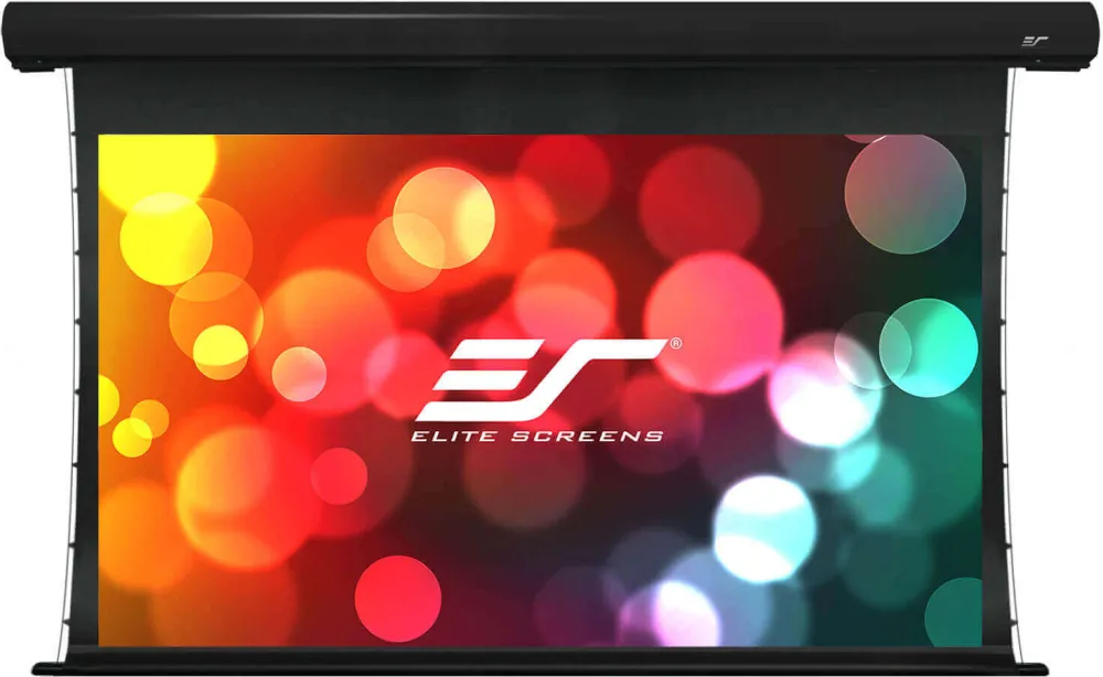 Ecran proiectie electric perete/tavan, 244 x 137cm, Tensionat, EliteScreens Saker SKT110UHW-E12, format 16:9, drop 30cm