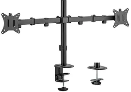 Suport 2 monitoare de masa cu brat flexibil, Blackmount MNT66-2, 17”-32”, max.9kg/ecran, negru
