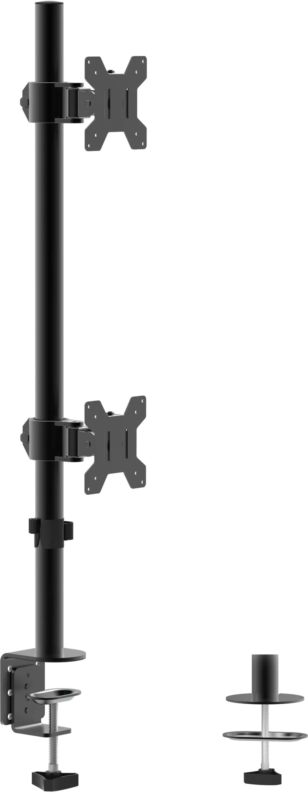Suport Monitor BlackMount UP02, 2 monitoare 10-27", cu menghina, max.8kg/monitor