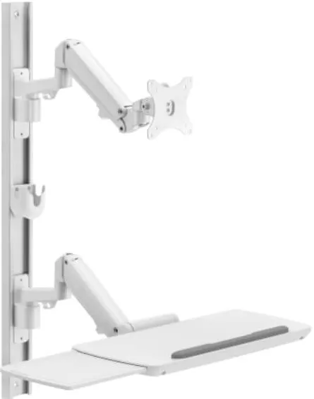 Statie de lucru medical de perete Blackmount MED02-2, display 17"-43”, max.12 kg