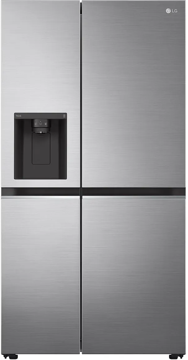 Side by Side LG GSLV70PZTE, 635 l, Total No Frost, Dozator apa, Door Cooling, Clasa E, H 179 cm, Argintiu