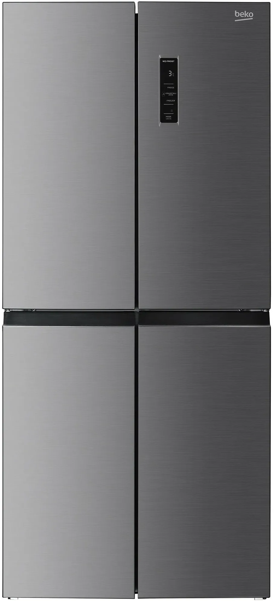 Side by side Beko GNO46623XPN, 466 l, Clasa D, Motor ProSmart Inverter, HarvestFresh, Display touch control, XXL Bottle holder, H 180 cm, Inox