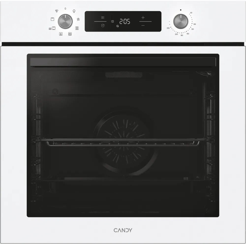 Cuptor incorporabil Candy Titanium CA6 NP3T2HTW, Electric, 78 litri, Curatare Hidrolitica, mod gatire: convectie + ventilare aer, 9 functii, Butoane Pushpull, Clasa A+, Alb