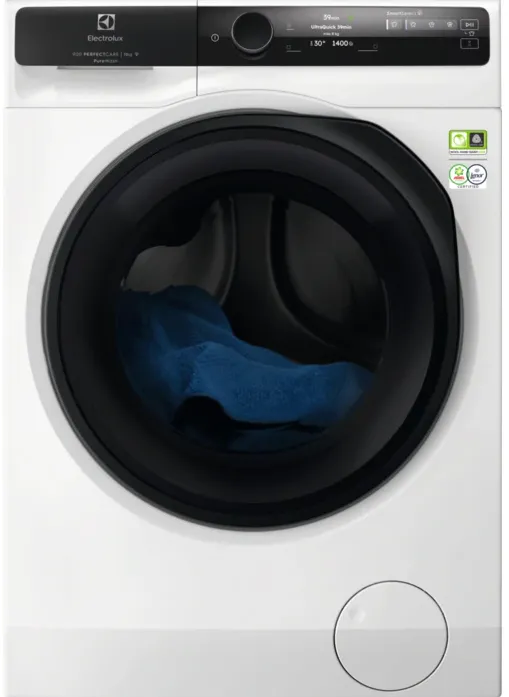 Masina de spalat rufe ELECTROLUX EW9F7607WCE PerfectCare800 Ecoline, 11 kg, 1600 rpm, Clasa A, Wi-Fi, motor Inverter, display TFT, ColourCare+SteamCare + SensiCare+SmartSelect, UltraQuick 39', Rapid 20', TimeManager, Abur EasyIron, Alb