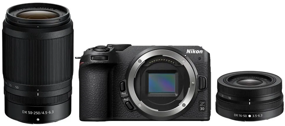 Aparat foto Mirrorless Nikon Z30, 20.9 MP, 4K, Wi-Fi + Obiectiv 16-50mm, Negru