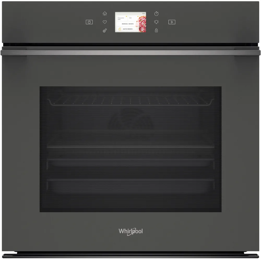 Cuptor incorporabil Whirlpool WOI118PT2SSMA, Electric, 73 l, Autocuratare pirolitica, Thenologie al 6-lea simt, Casa A+, Antracit