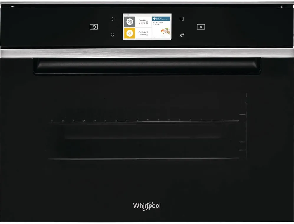 Cuptor incorporabil Whirlpool W11I MS180 abur, 34l, Injectie de caldura, 6. Functii Sense, display MySmart, clasa energetica D, Negru