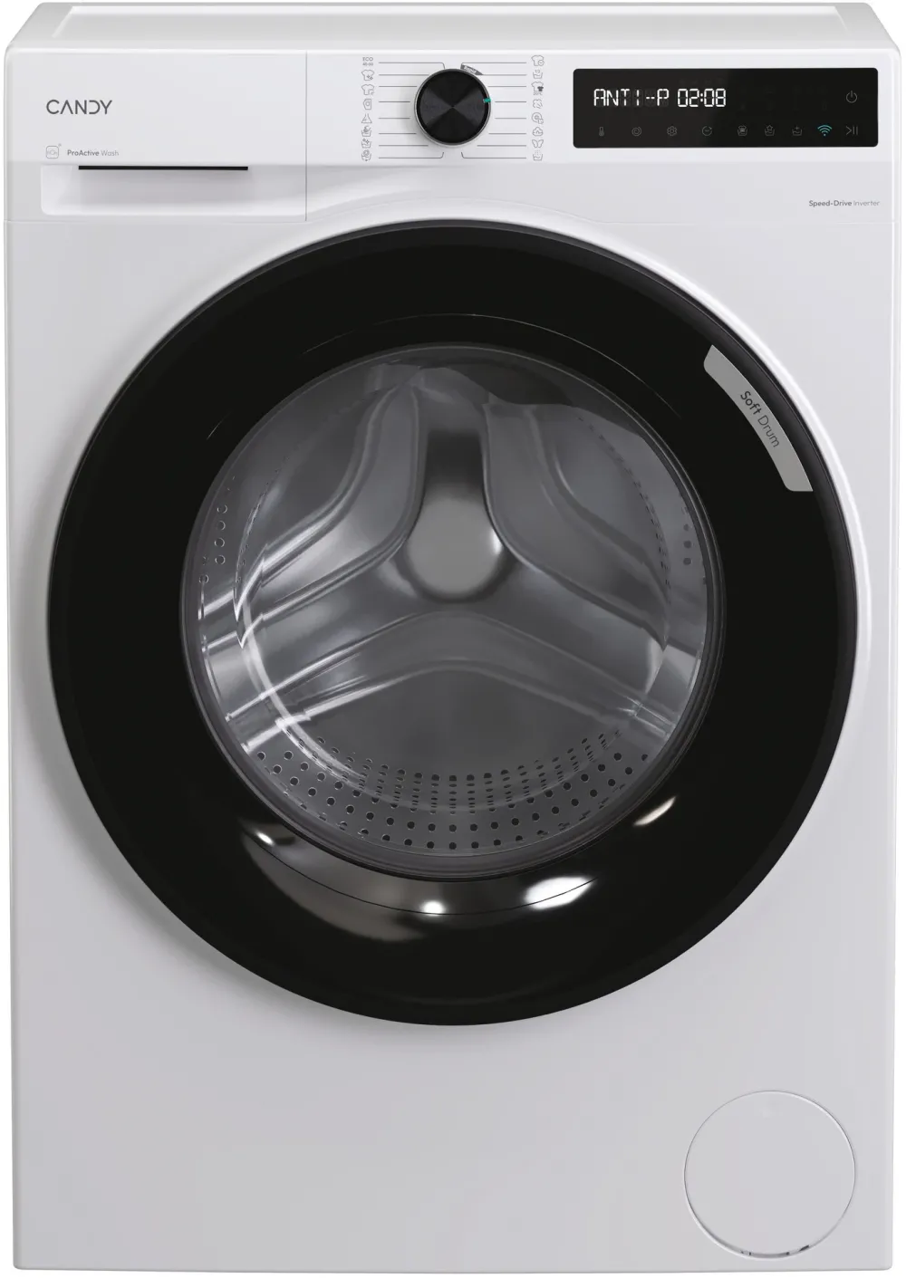 Masina de spalat rufe Candy BP 412BL8-S, clasa A-20%, 12 kg, 1400 rpm, Motor Inverter, ProActive Wash, WiFi/ hOn app, XL Soft Drum, Clean Shield, alba