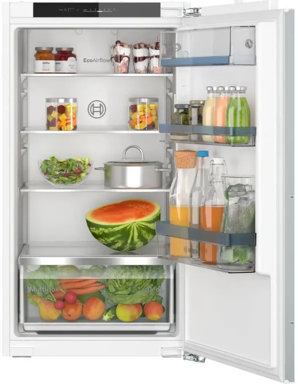 Frigider cu o usa incorporabil Bosch KIR31VFE0, 165 l, EcoaAirflow, Iluminare LED, Clasa E, H 102 cm