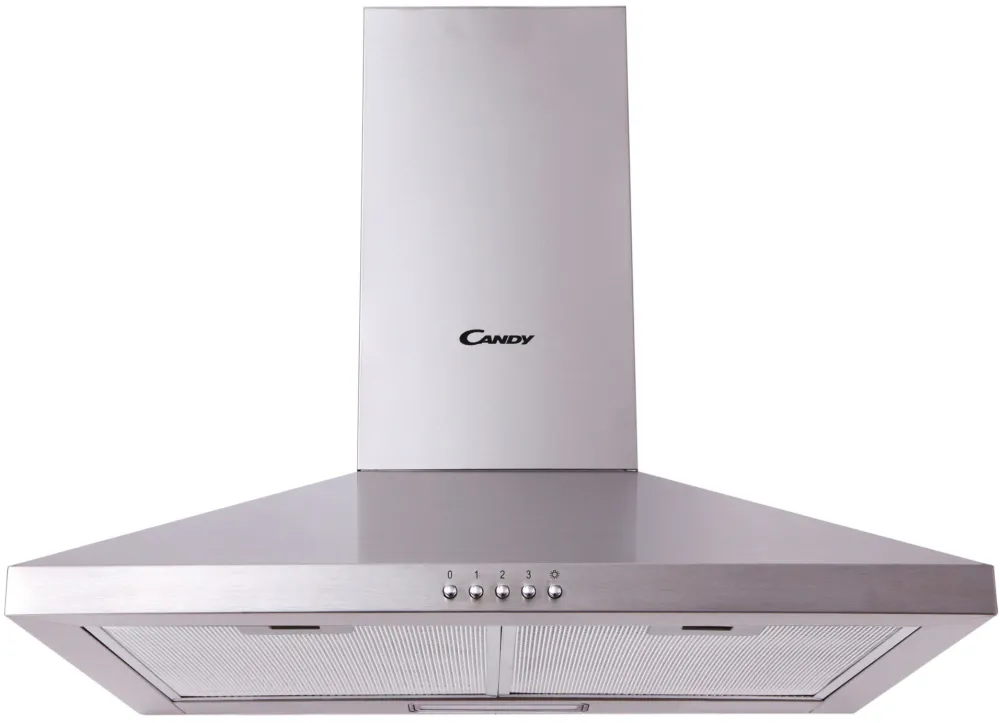 Hota decorativa Candy CCE116/1XGG, clasa A, 285mc/h, 3 trepte de viteza, 60 cm, led, inox