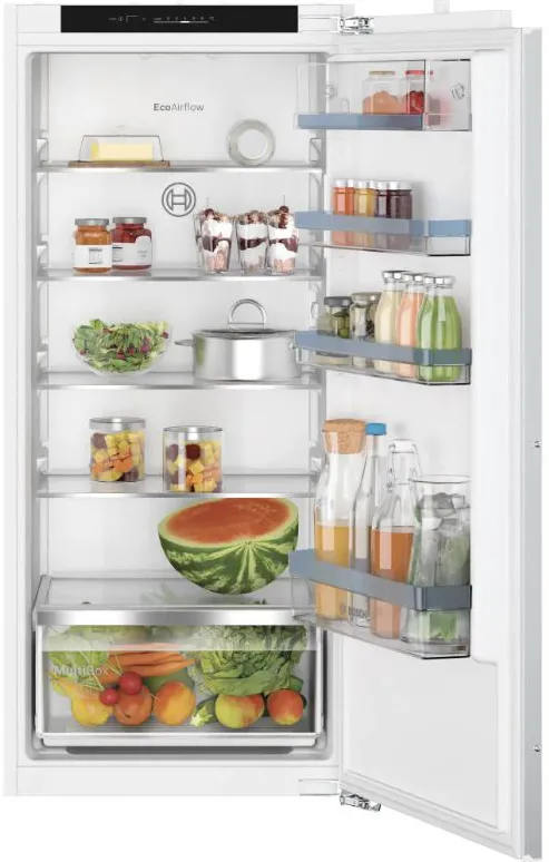 Frigider cu o usa incorporabil Bosch KIR41VFE0, 204 l, EcoAirflow, Iluminare LED, FreshSense, Clasa E, H 122 cm