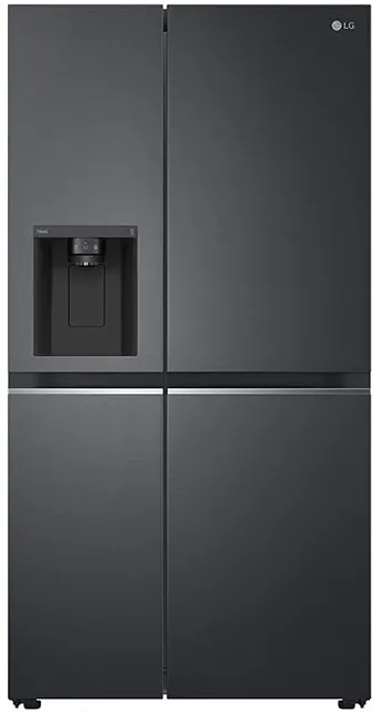 Side by side LG GSLV71MCTD, 635 l, Total No Frost, DoorCooling+, LinearCooling, Multi-Airflow, Clasa D, Compresor Linear Inverter, H 179 cm, Negru
