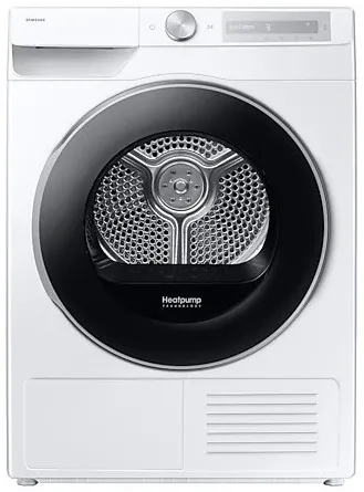 Uscator de rufe Samsung DV90DG6845LHU4, pompa de caldura, 9 kg, Clasa A, SmartThings, AI Control, Hygiene Care, AI Dry+, WiFi, Alb