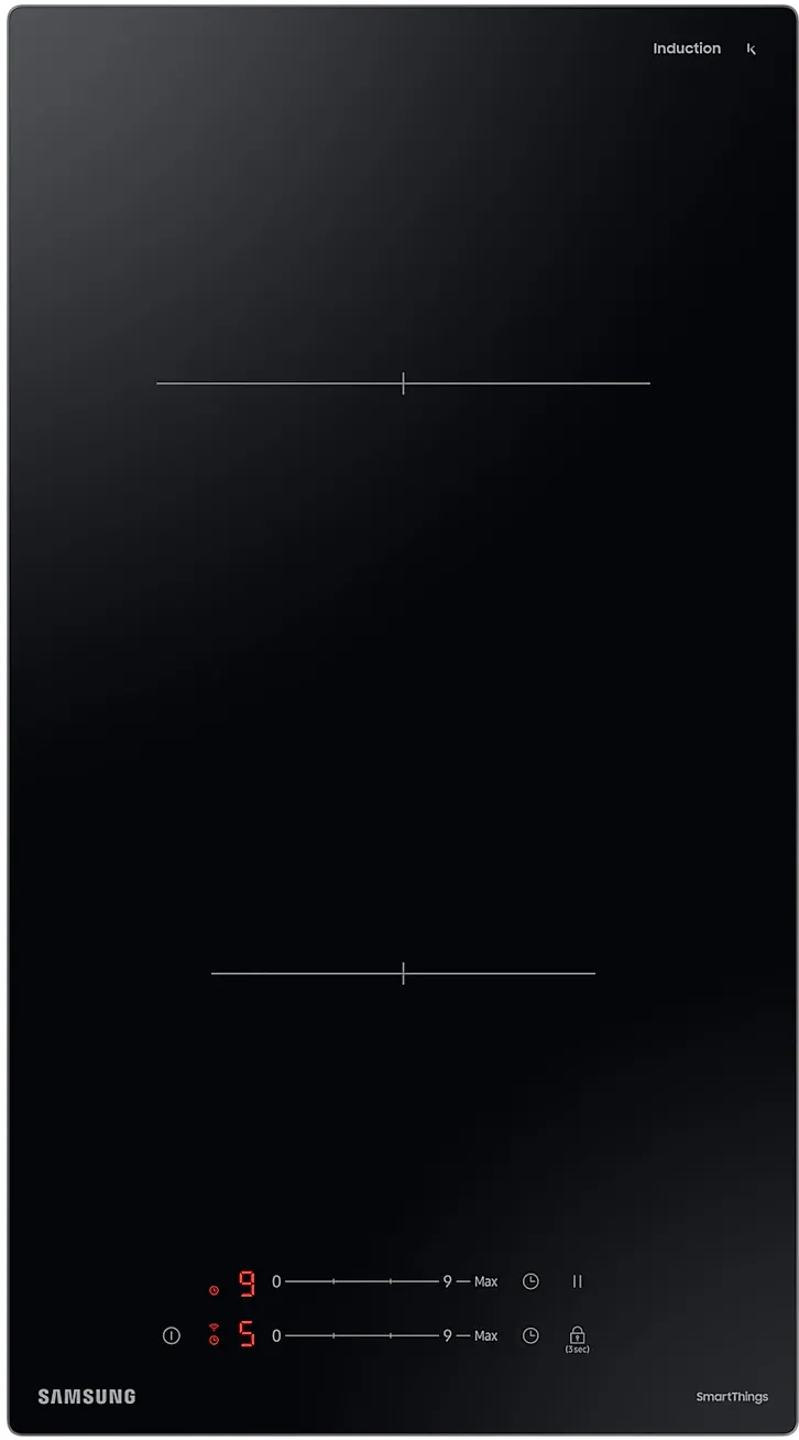 Plita incorporabila Samsung NZ32BG2005FKU2, Inductie, 2 zone de gatit, Wi-Fi, Touch Control, 30 cm, Negru
