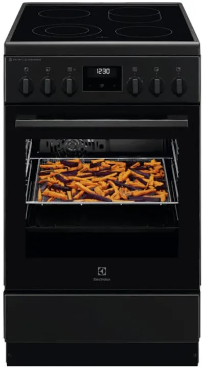 Electrolux LKR564277K, Electric, 4 ceramic hobs, Electric oven, Grill, Timer, 50*60 cm, Matte Black