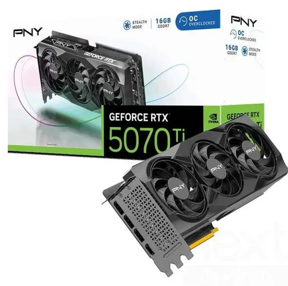 PNY RTX5070 TI Triple Fan 16GB GDDR7 3xGP,1xHDMI