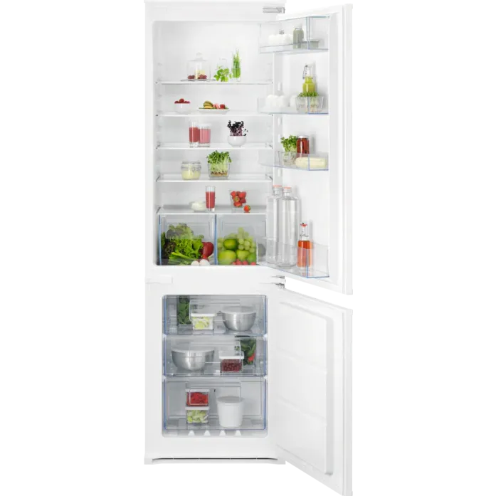 Combina frigorifica incorporabila AEG OSC6N181ES, 257, No Frost, Usa reversibila, Control electronic, Semnal acustic, Clasa E, H 178 cm