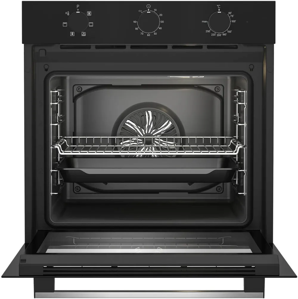 Cuptor electric ARVIE1110BD, 71l, Clasa A, 6 functii, AeroCooking, Control mecanic, Aqua Drop Clean, Negru
