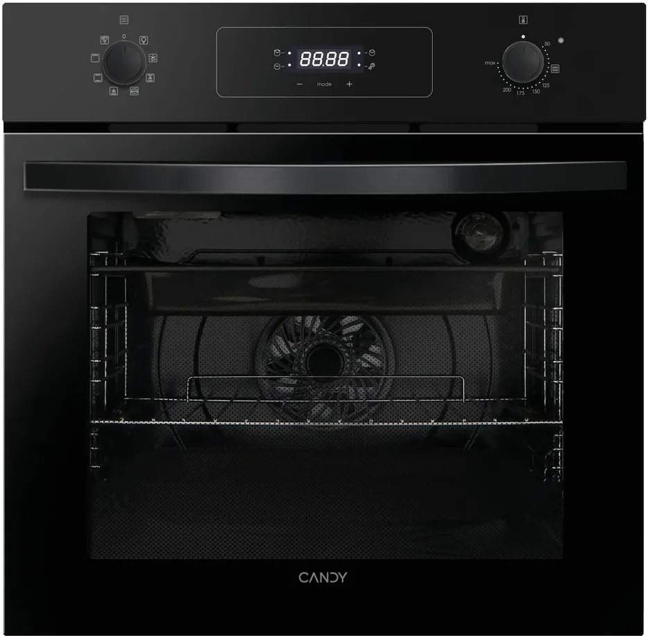 Cuptor electric incorporabil Candy F IDCP N625 L, clasa A+, 70 litri, display electronic, control mecanic, 8 functii, curatare Aquactiva, negru
