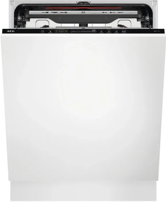 Masina de spalat vase incorporabila AEG FSE94848P, 15 seturi, 7 programe, MaxiFlex, AirDry, QuickSelect, Time Beam, Spray Zone, WiFi, Iluminare interioara, Afisaj TFT, Clasa C, Motor inverter, 60 cm