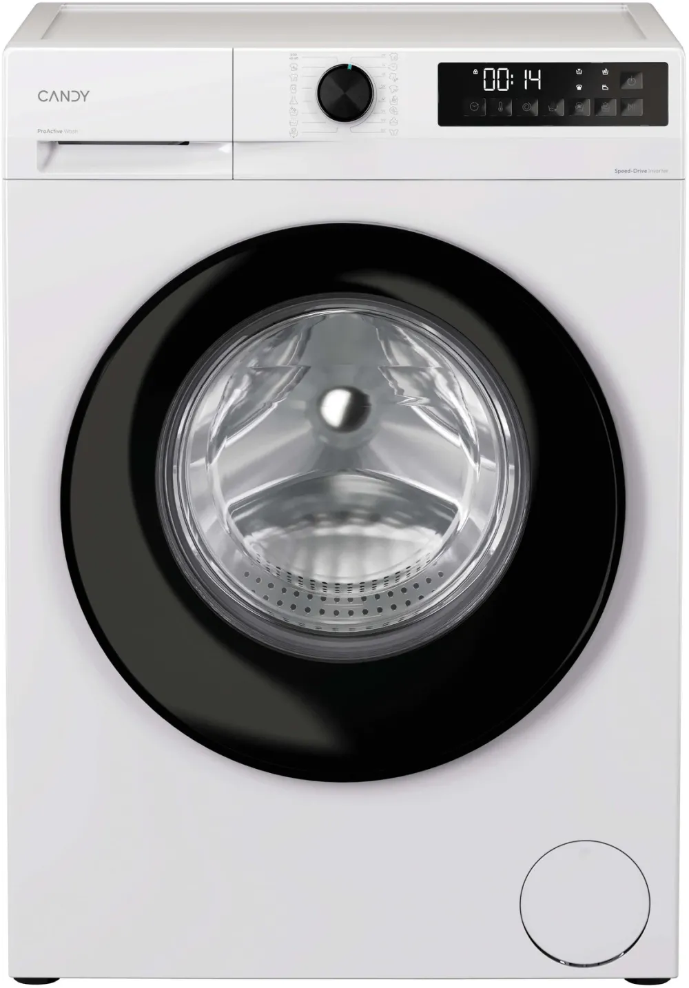 Masina de spalat rufe CANDY GD 38SB6-S, clasa energetica A-10%, 8 kg, 1300 rpm, Motor Inverter, ProActive Wash, Programe Rapide, Soft Drum, Clean Shield, alba