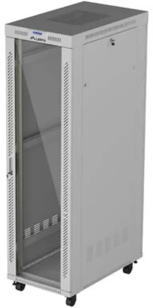 Cabinet rack de podea LANBERG FF01-6042-12SL 19 inch 42U 600 x 1000 mm usa de sticla LCD gri