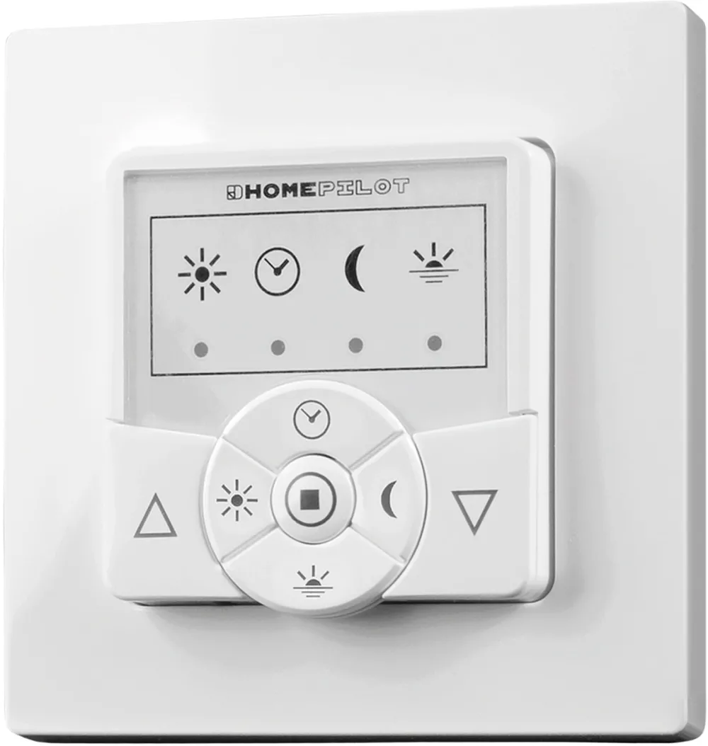 Timer smart HomePilot Classic pentru motoare de rulouri alb 2 in 1 buton si receptor