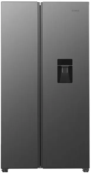 Side by Side Samus SSX-558NFDE, 439 l, Full No Frost, Dozator apa, Afisaj LCD, Clasa energetica E, Inox