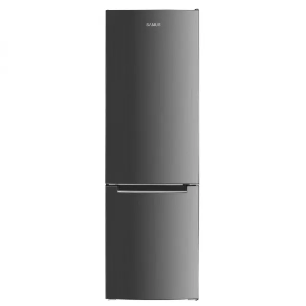 Combina Frigorifica Samus SCX344E, 262 l, Termostat reglabil, Clasa energetica E, 3 sertare la congelator, H 180 cm, Inox/Argintiu