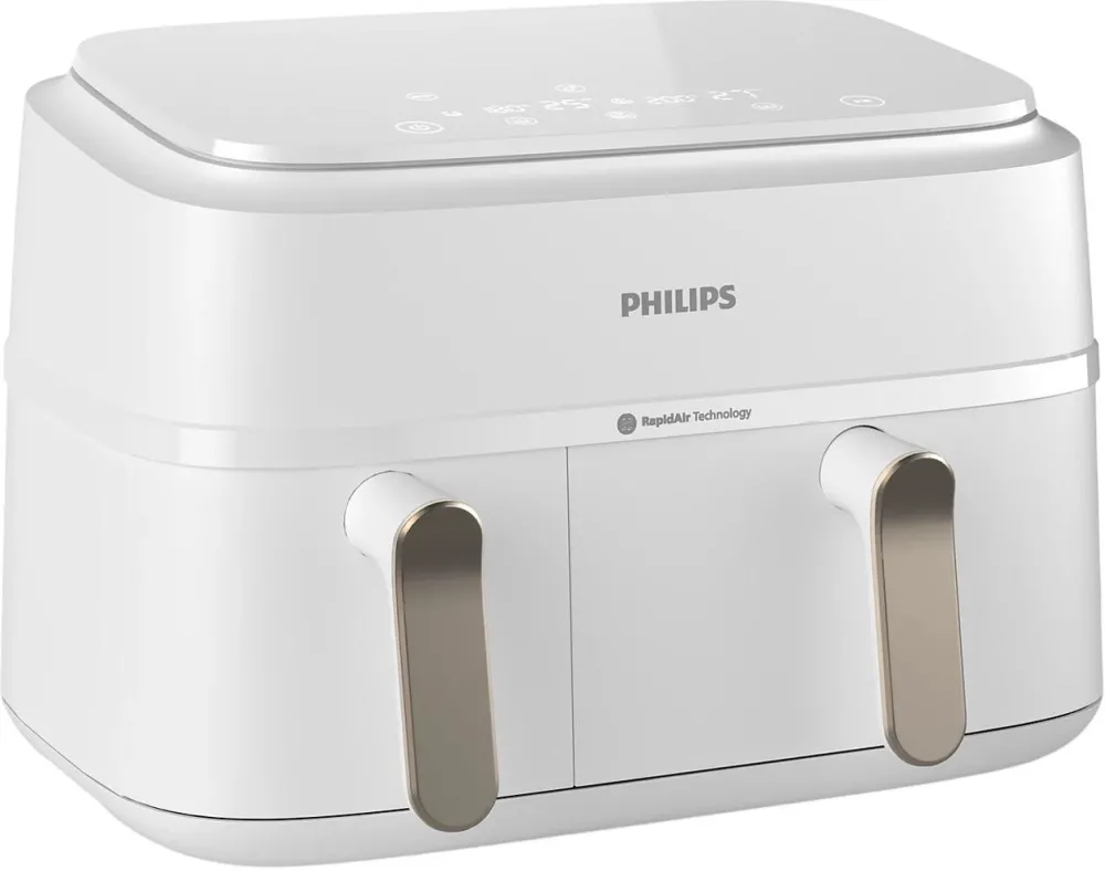 Philips NA353/10 Double basket Airfryer, 9 L, White